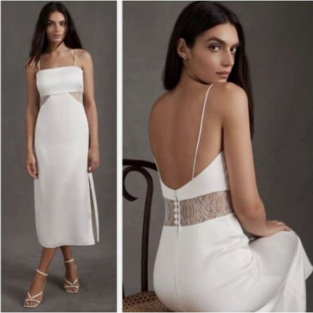 $295 NWT ANTHROPOLOGIE BHLDN Sachin&Babi Jane Ivory Lace Wedding Dress Bridal 16